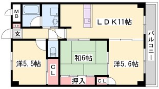 姫路駅 徒歩22分 2階の物件間取画像